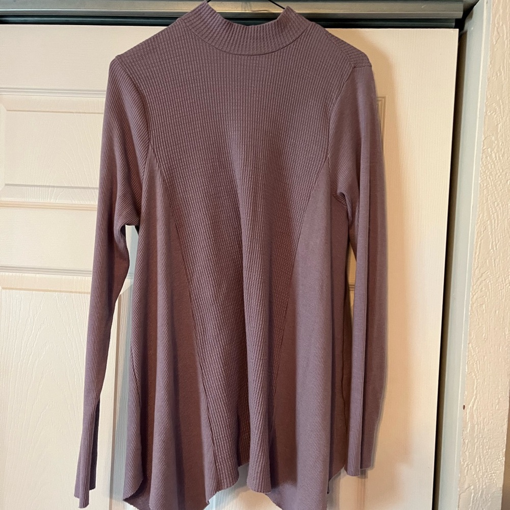 Anthropologie Dusty Purple Textured Women's Top- XL